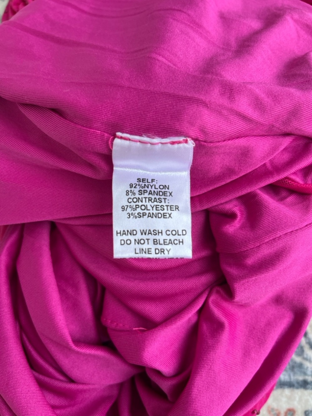 Diamond Rhinestone Ruched Mini Dress - Fuchsia - Picture 9 of 12